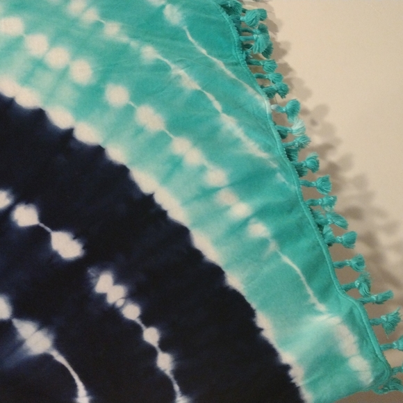 Zenergy by Chico's Tie Dye Print Tassel Hem Top Size 2 (12)-Hippie Beach Summer - Picture 4 of 7